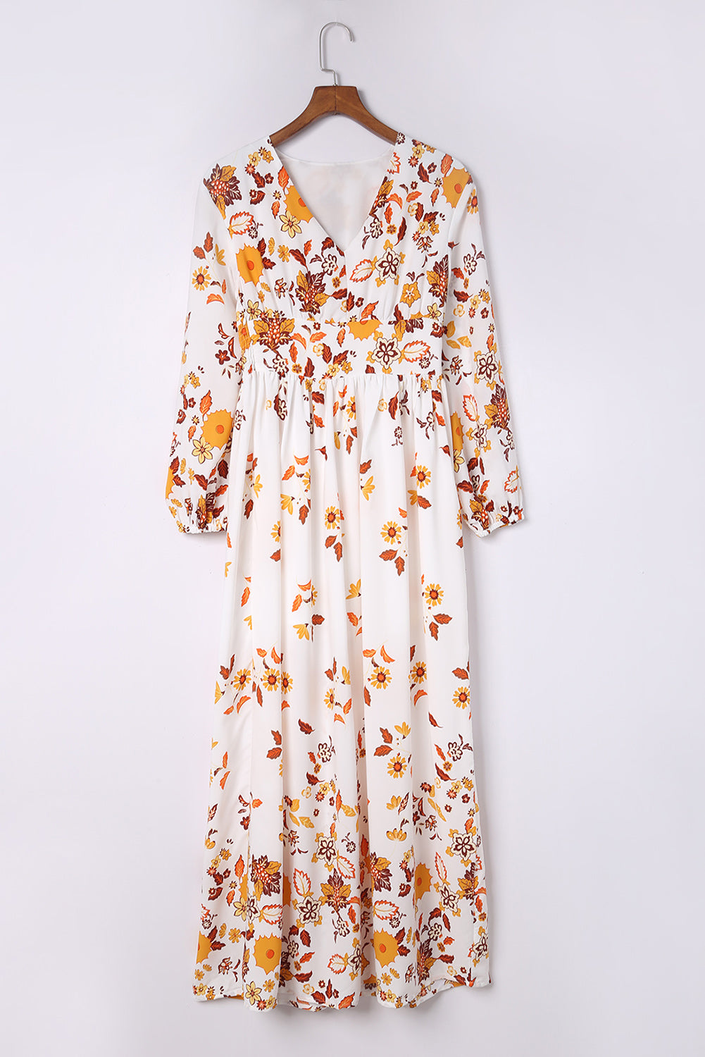 Maxi Jurk met Retro Bloemenprint