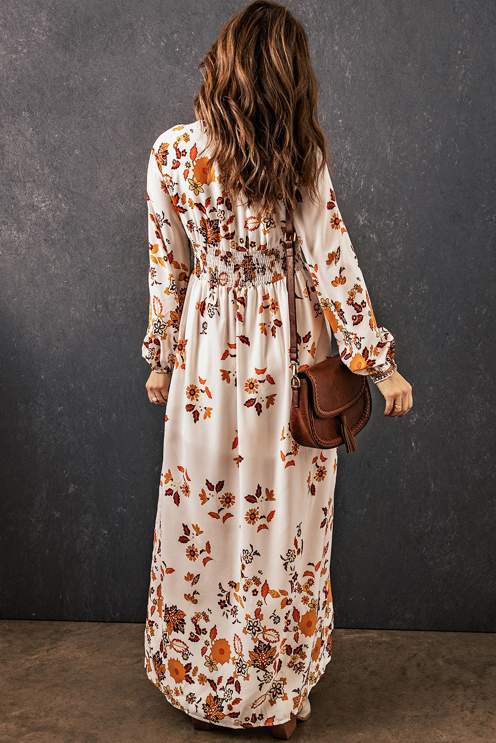 Maxi Jurk met Retro Bloemenprint