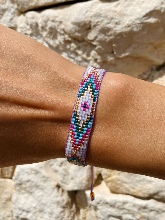Miyuki armband - Purple Rain