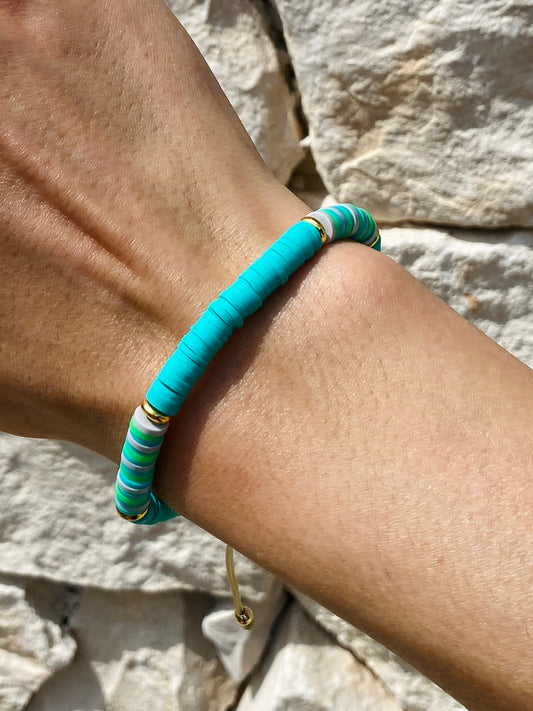 Soft Clay Armband - Turquoise