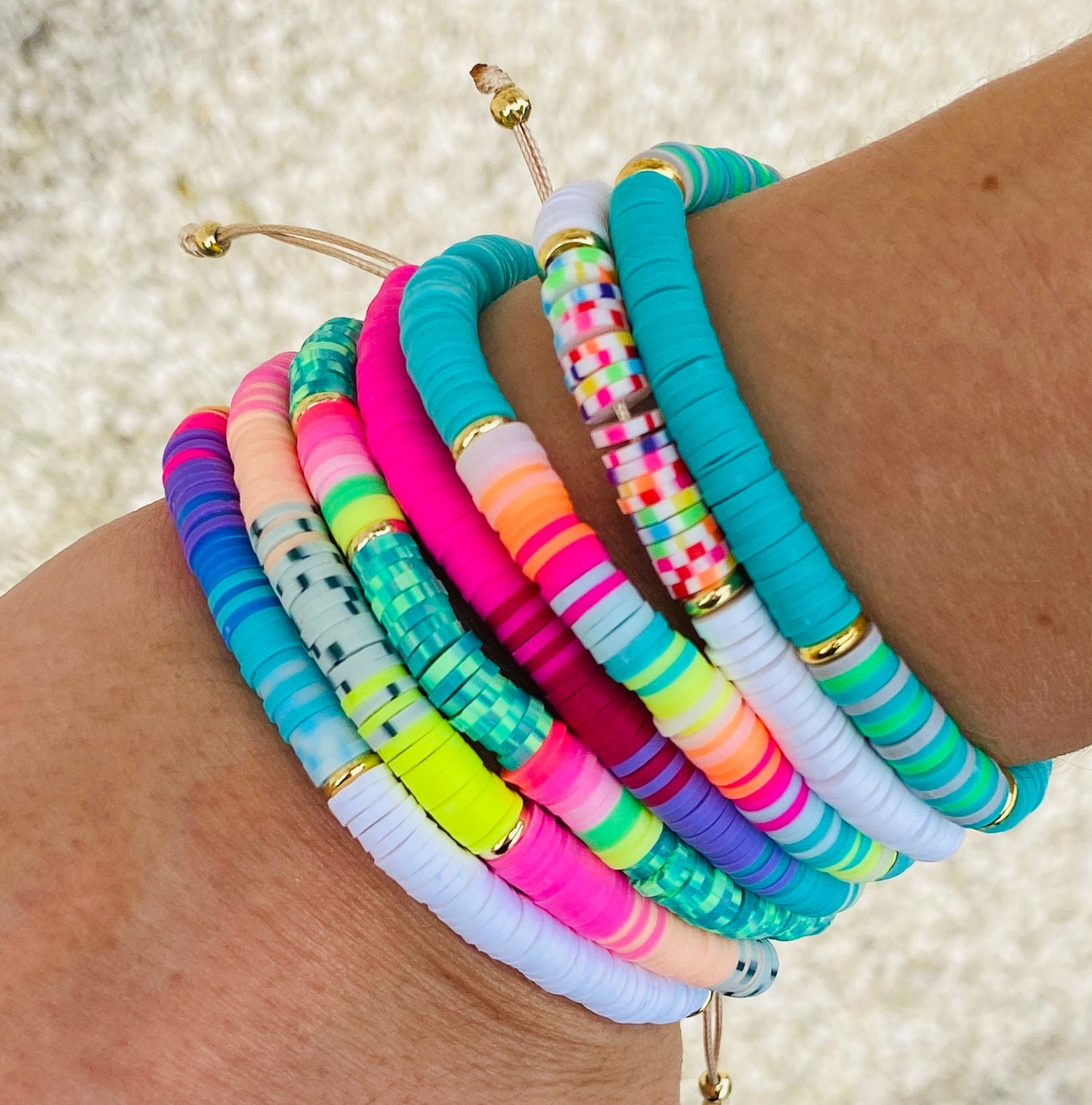 Soft Clay Armband - Rainbow