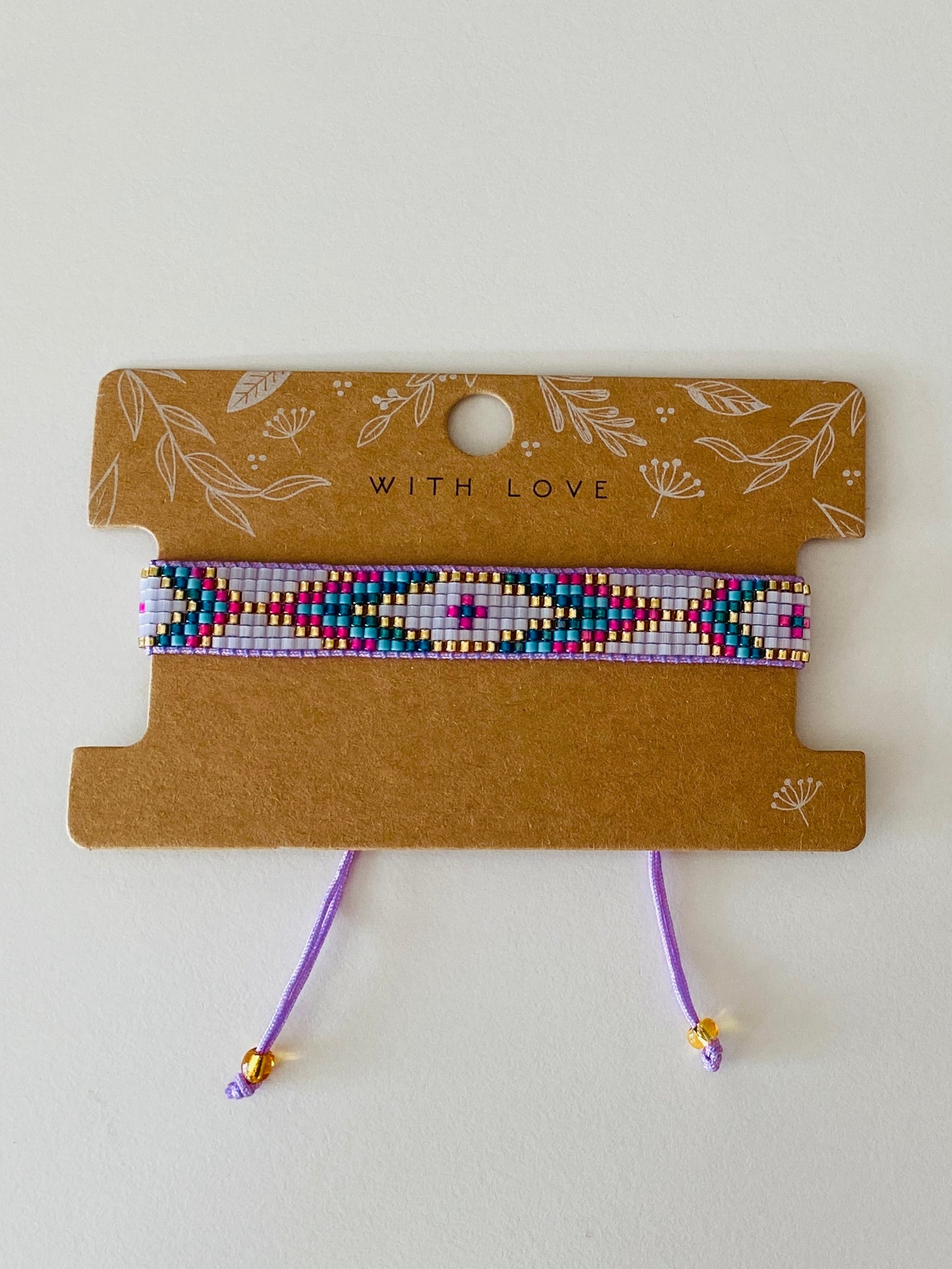 Miyuki armband - Purple Rain