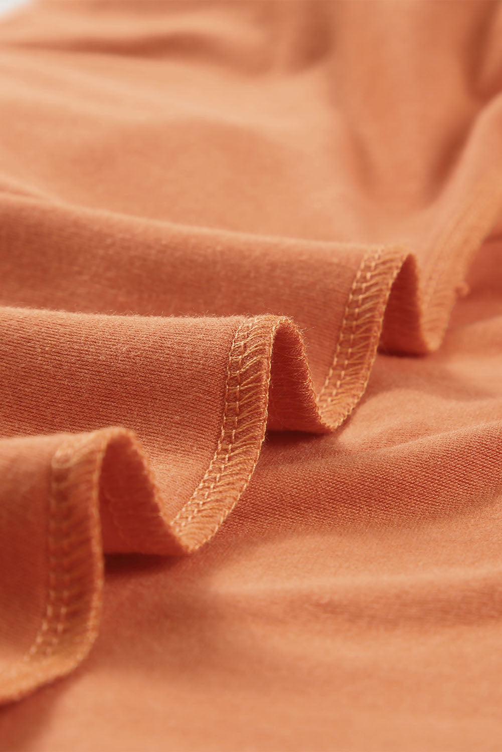 Terracotta top met print en kant