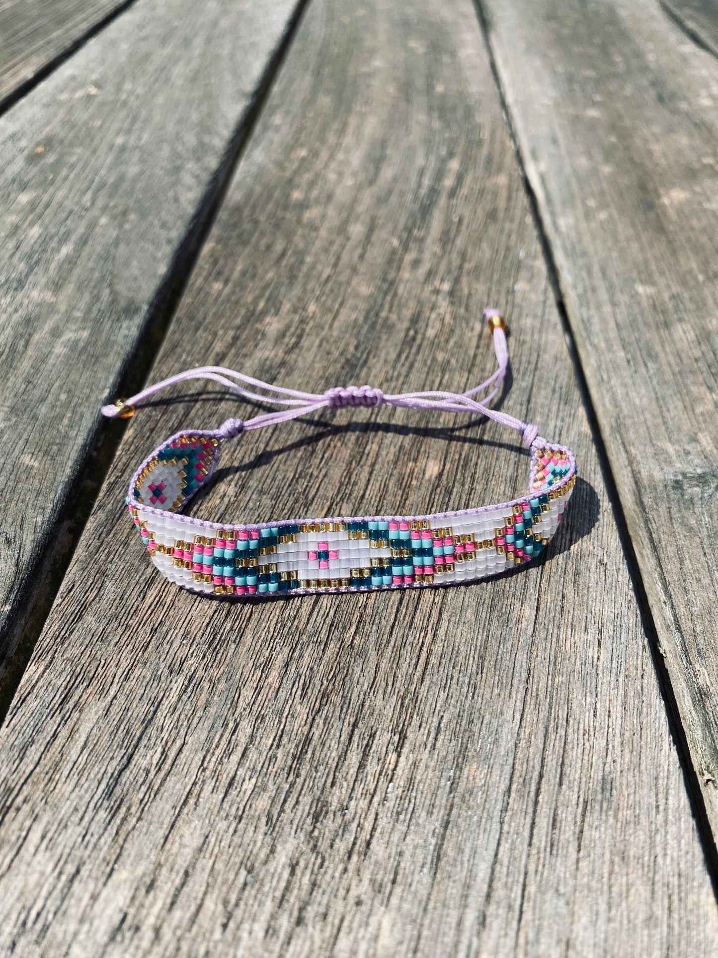 Miyuki armband - Purple Rain