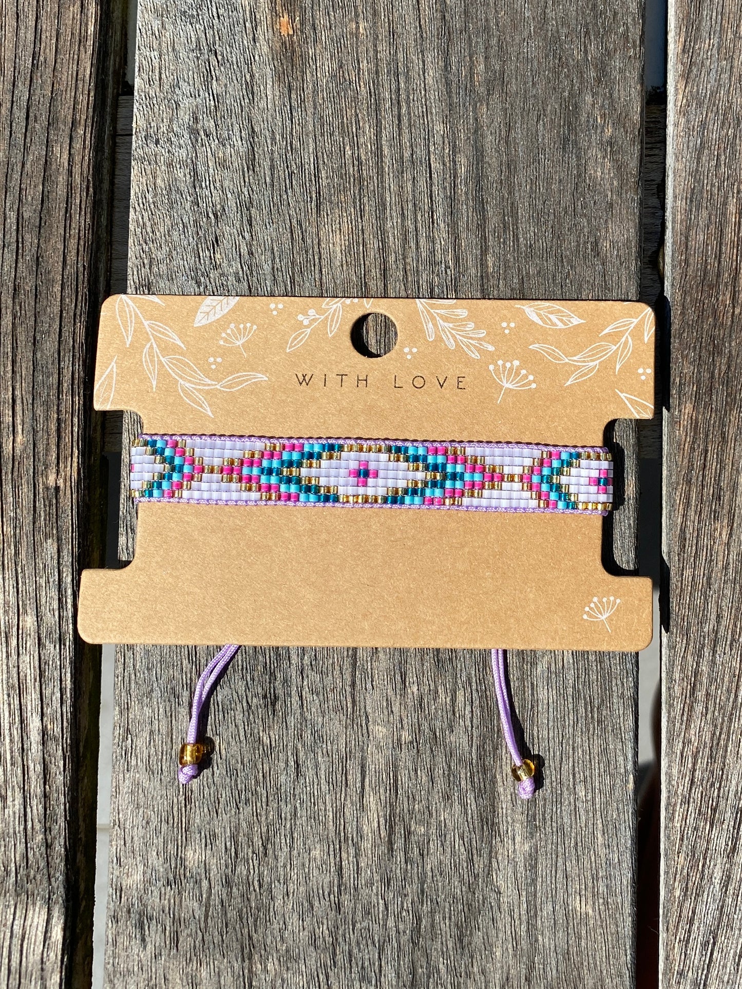 Miyuki armband - Purple Rain