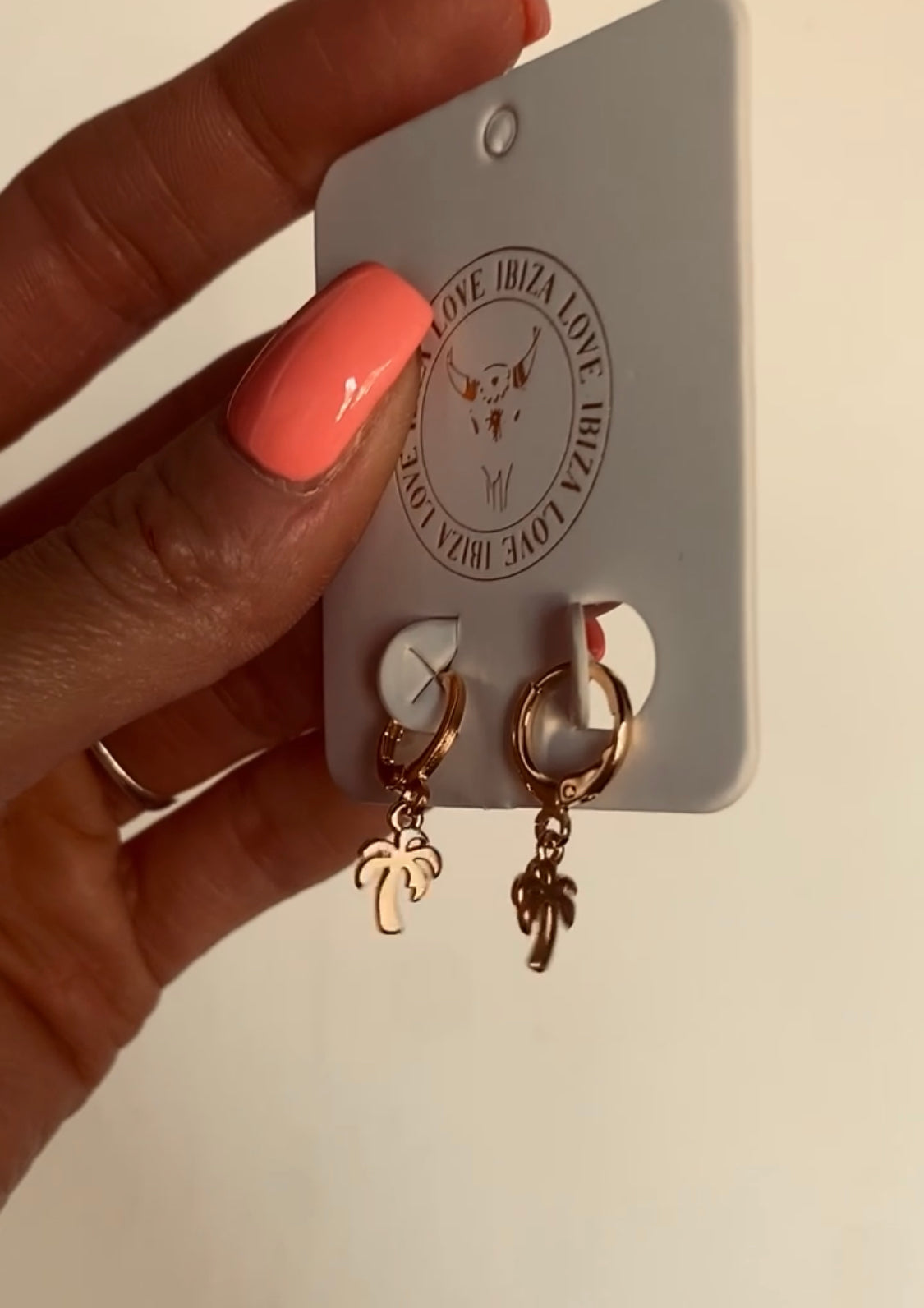 Gouden Oorbellen Palmboom
