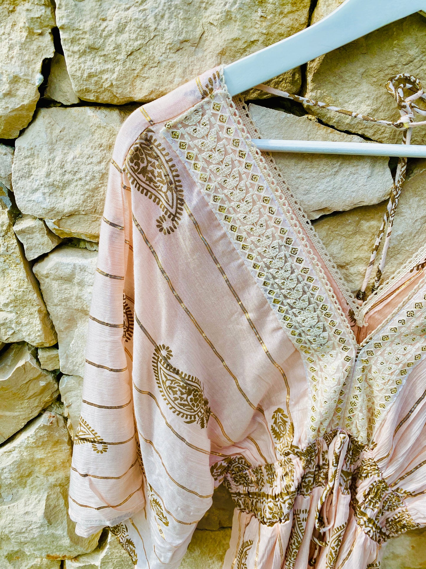 Straight from Ibiza - Maxi Jurk in Lichte Zalmkleur - XXL