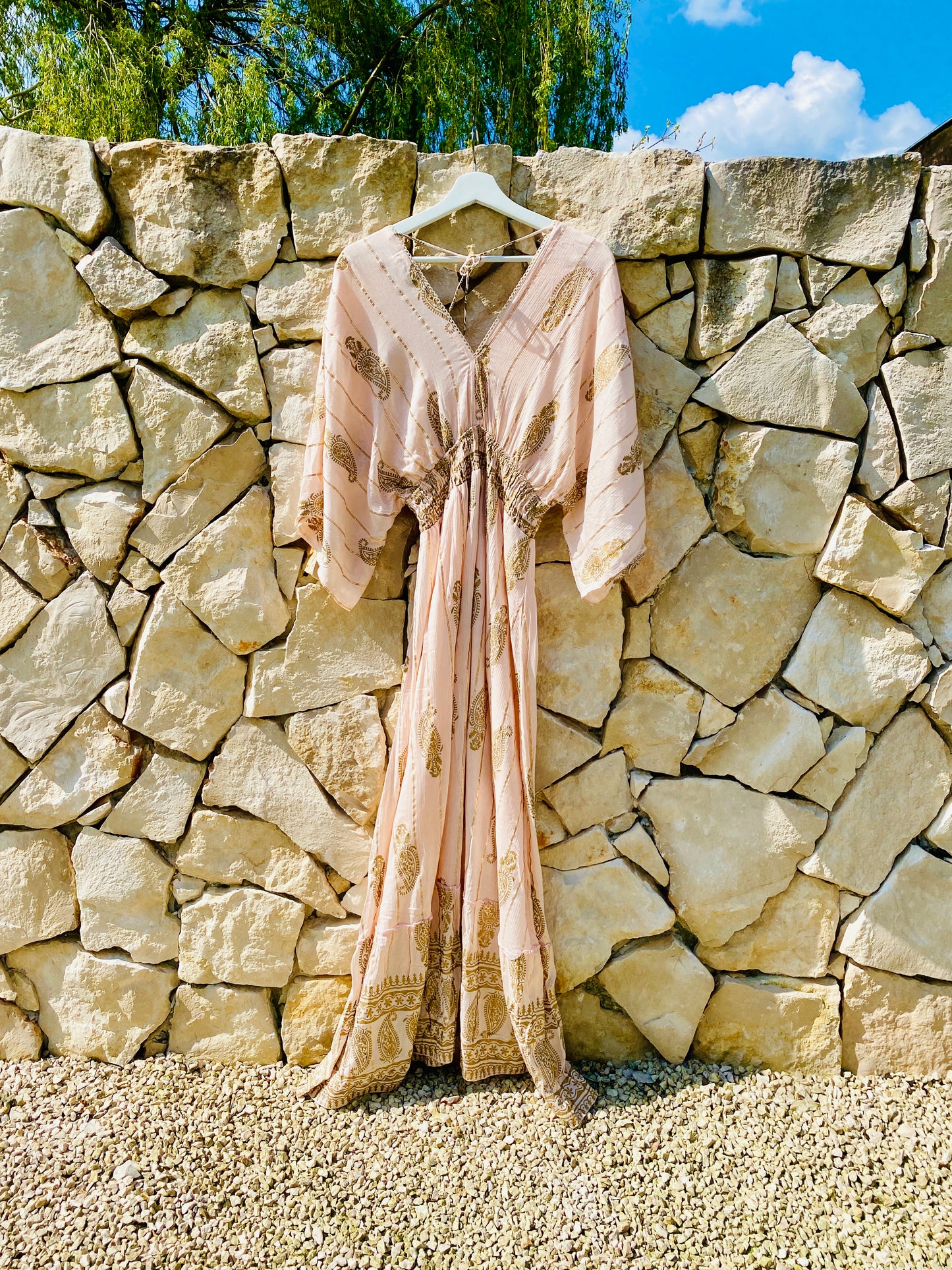 Straight from Ibiza - Maxi Jurk in Lichte Zalmkleur - XXL