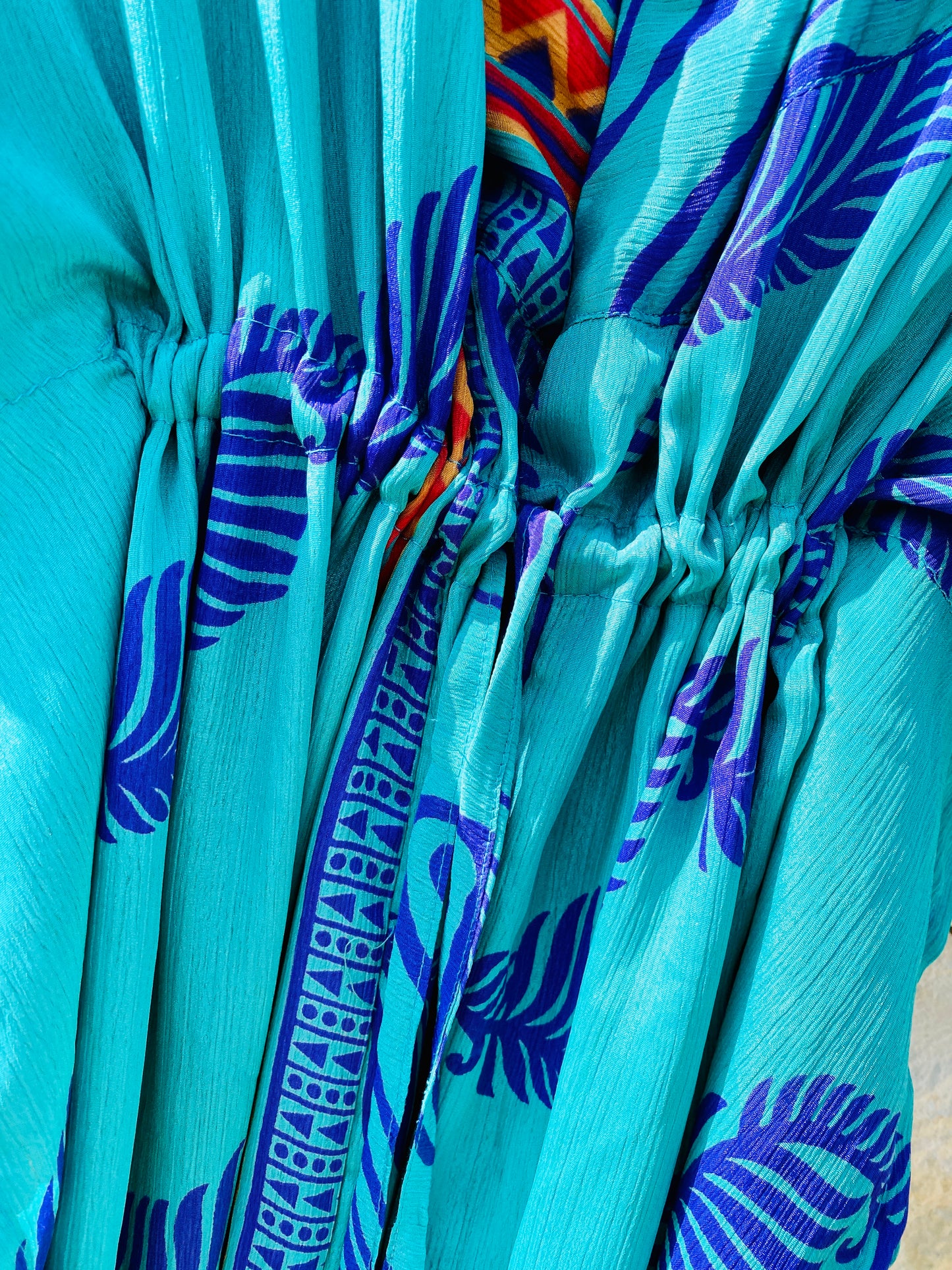 Straight from Ibiza - Maxi Jurk in Turquoise - L