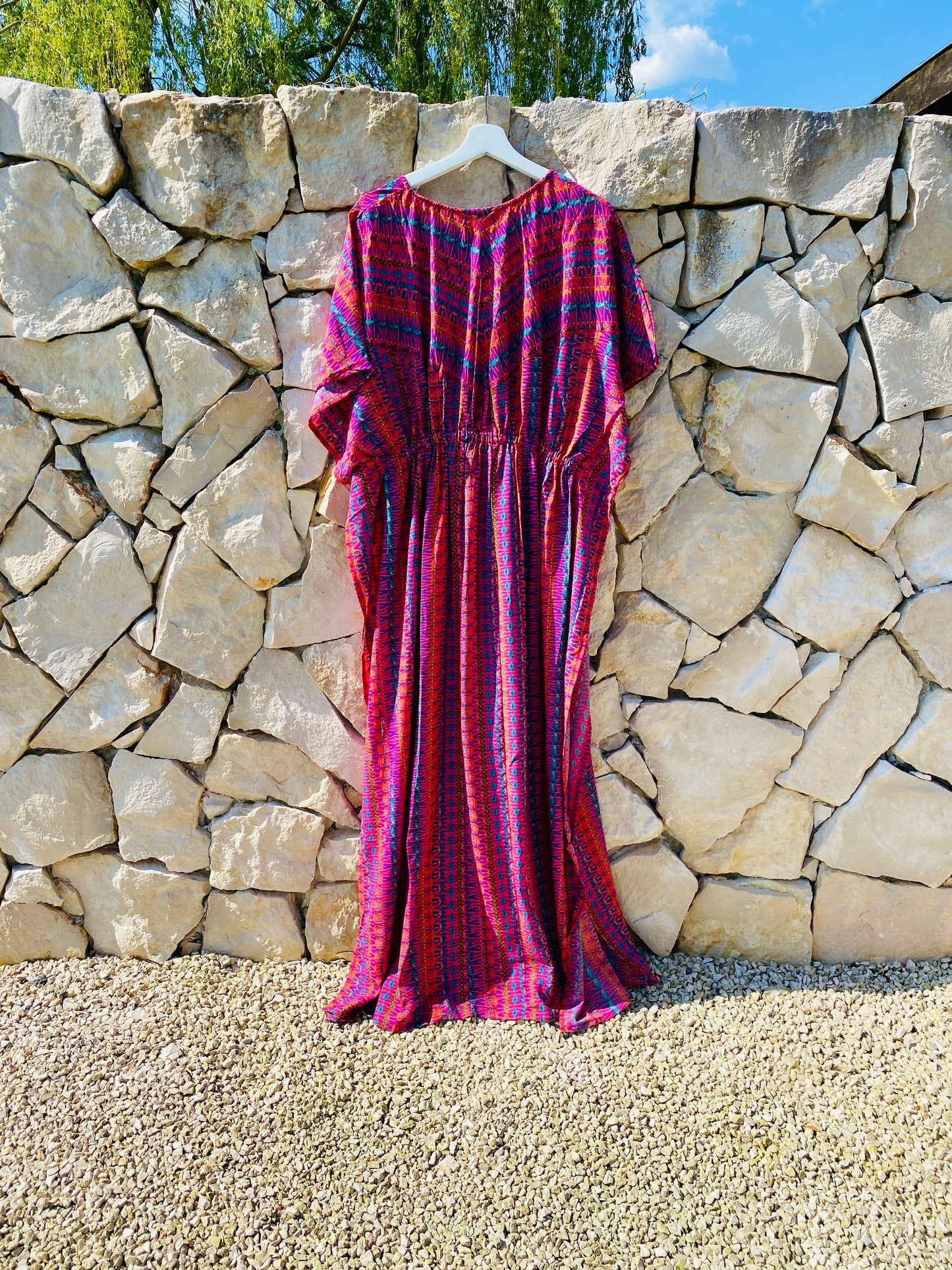 Straight from Ibiza - Maxi Jurk in Paars-Roze - M