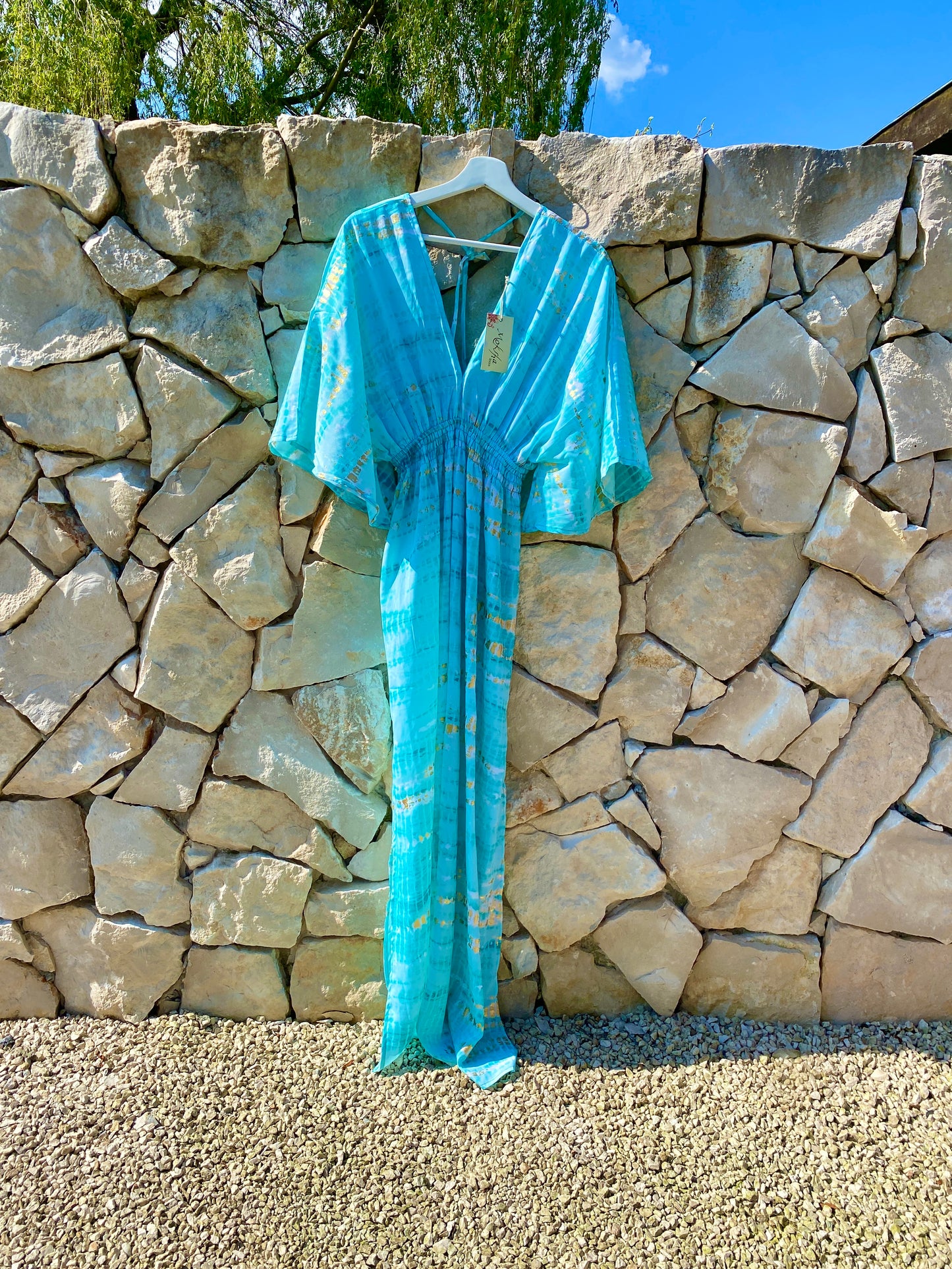 Straight from Ibiza - Maxi Jurk - One Size Fits All - Turquoise
