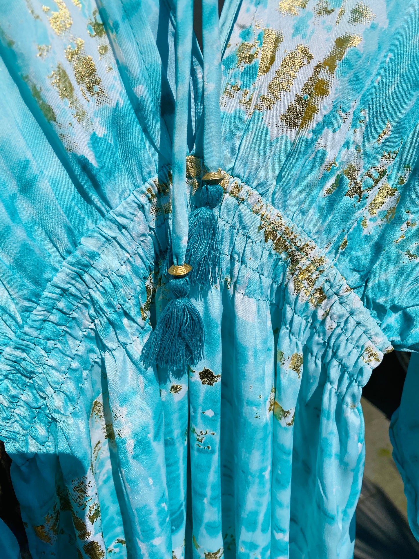 Straight from Ibiza - Maxi Jurk - One Size Fits All - Turquoise