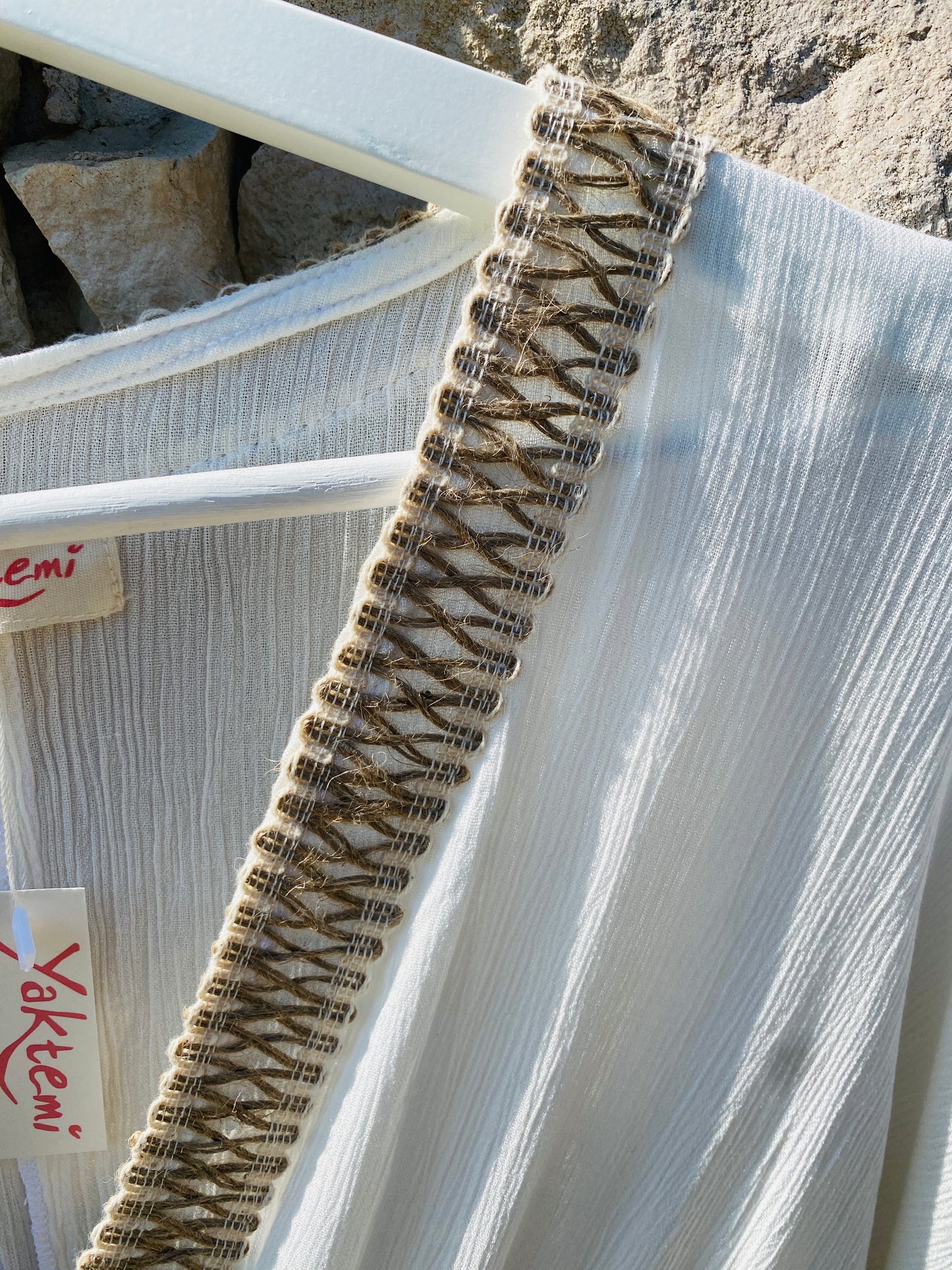 Straight from Ibiza - Stijlvolle Lange Jurk in Wit - M/L