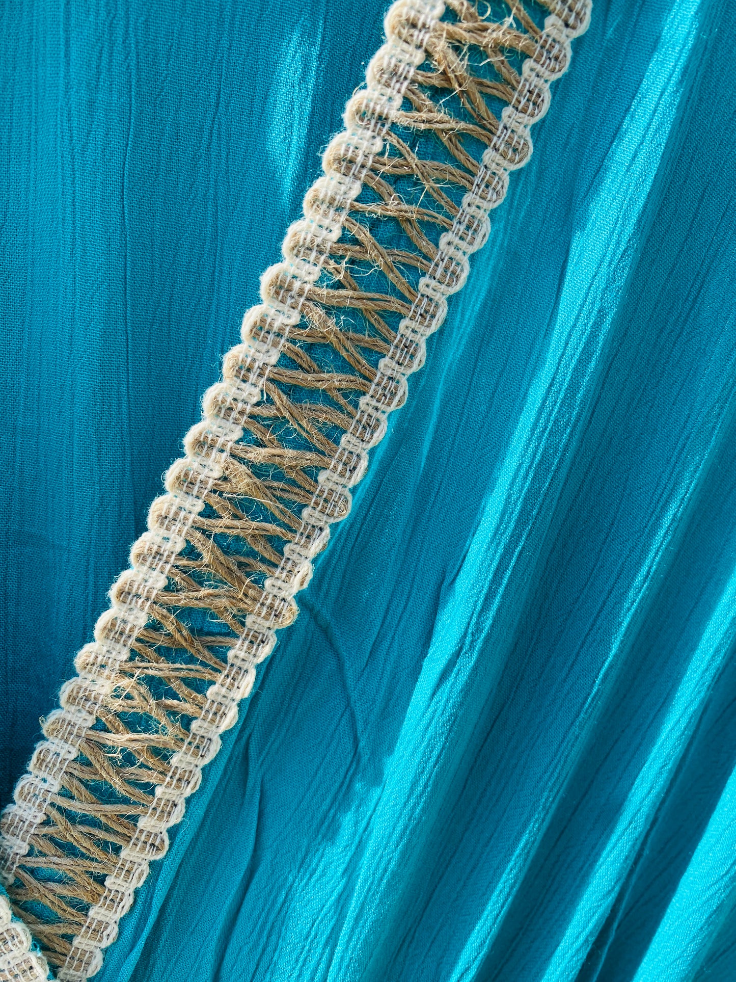 Straight from Ibiza - Stijlvolle Lange Jurk in Turquoise - M/L