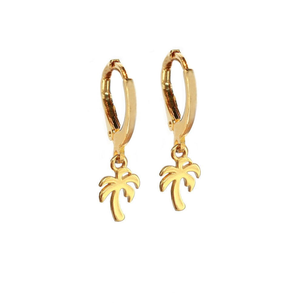 Gouden Oorbellen Palmboom
