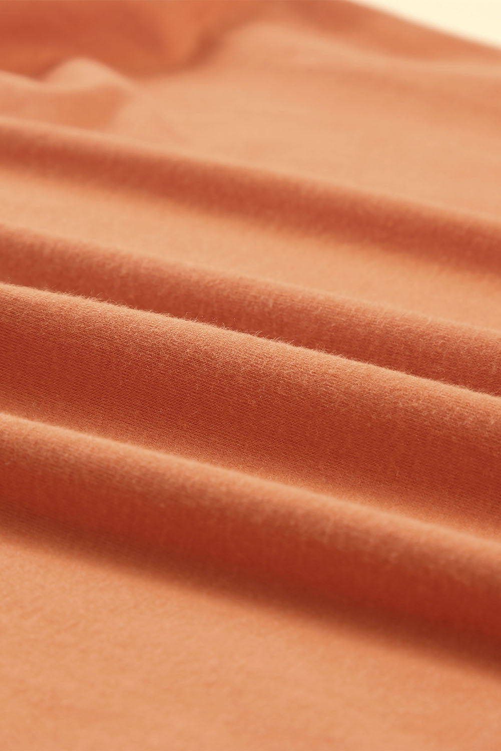 Terracotta top met print en kant