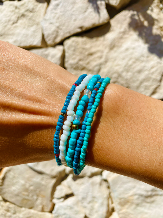 Armbanden Set Blue Pearl