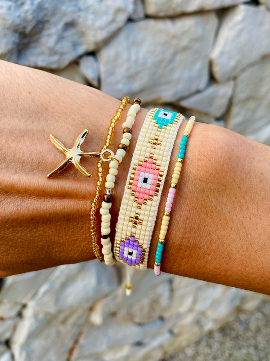 Armbanden Set Peacock Pastel