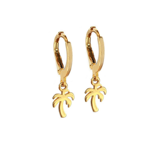 Gouden Oorbellen Palmboom